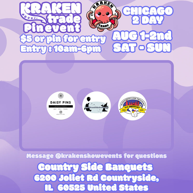 AUGUST 1ST-2ND Chicago Kraken Trade Pin Event