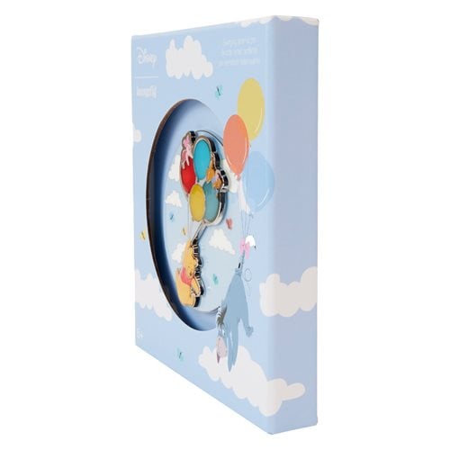 Winnie the Pooh Friends on Balloons 3-Inch Collector Jumbo Box Pin