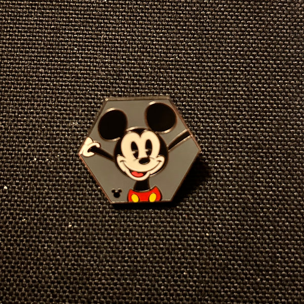 2019 Disney Hidden Mickey Pin Shapes Animated Shorts Style Hexagon Mickey Mouse Pin