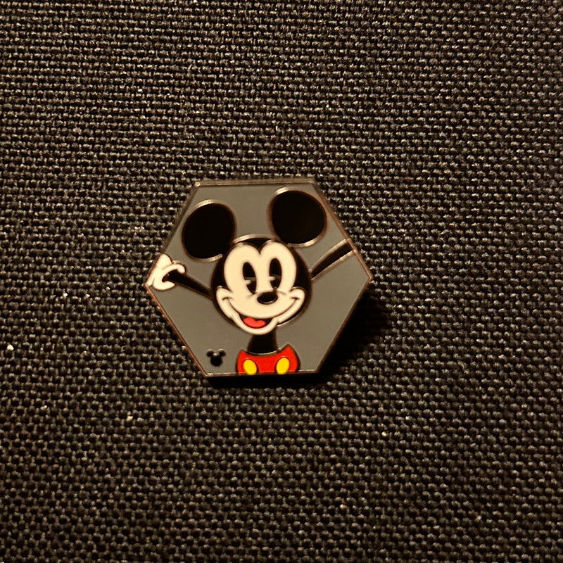 2019 Disney Hidden Mickey Pin Shapes Animated Shorts Style Hexagon Mickey Mouse Pin