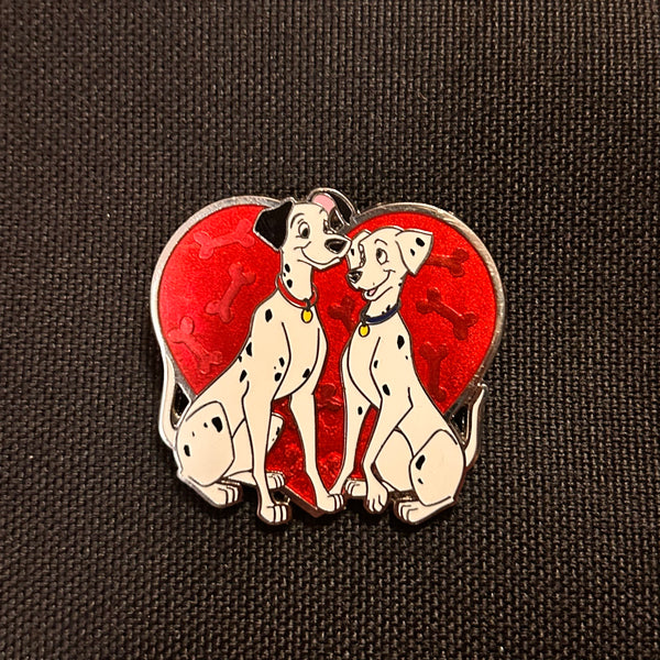 Disney Pin Pongo & Perdita Sitting In Red Heart Love 101 Dalmatians 2020