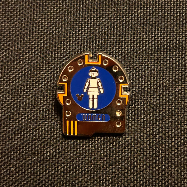 Disney Pin DLR 2017 Hidden Mickey Signs Space Mountain Women Restroom Pin