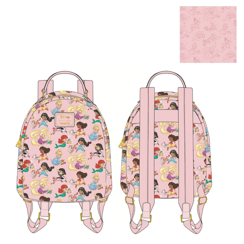 Disney Loungefly Chibi Princess Sidekicks Mini Backpack